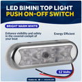 LED Bimini Top Light, Warm White, Surface-Mount Push On/Off Switch, 12V, 2-Pack