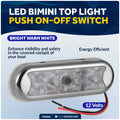 LED Bimini Top Light, Warm White, Surface-Mount, Push On/Off Switch, 12V
