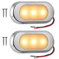 LED Surface-Mount Ultra-Flat Courtesy Light – Oculus Style, Warm White, 12V, 2-Pack