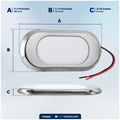 LED Surface-Mount Ultra-Flat Courtesy Light - Oculus Style, Warm White, 12V - FO4806 - Five Oceans