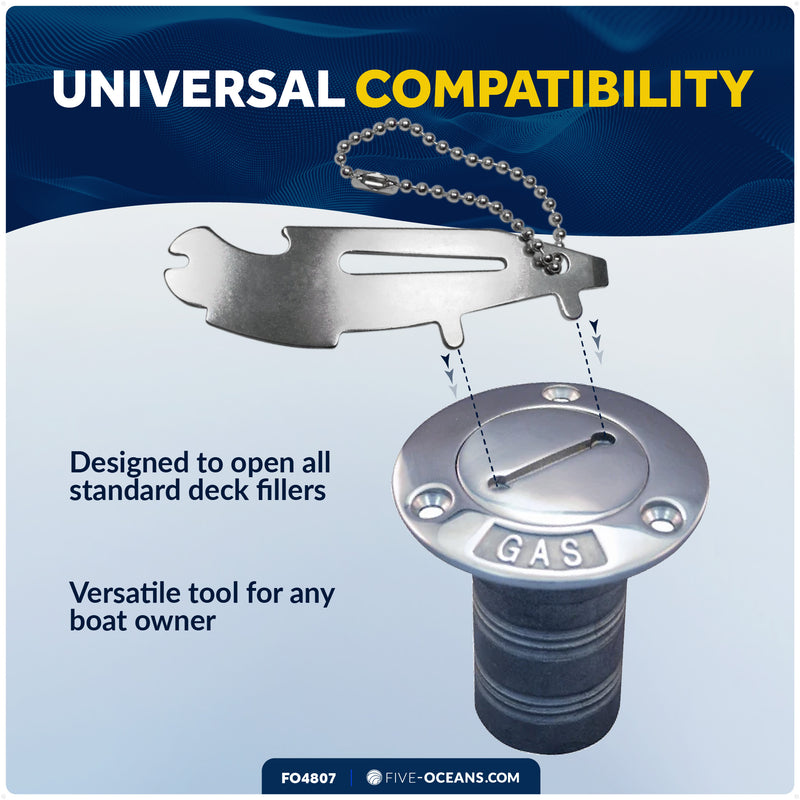 Universal Deck Fill Keys, Stainless Steel, 2-Pack - FO4807 - Five Oceans