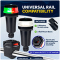LED Bi-Color & Anchor Navigation Light Kit, Rail Mount, Portable - FO4820-4822-KIT - Five Oceans