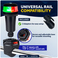 LED Bi-Color Navigation Light, Rail Mount, Battery-Powered - 2NM - FO4820 - Five Oceans