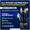 LED Anchor Navigation Light, Rail Mount, Battery-Powered - 2NM