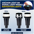 LED Anchor Navigation Light, Rail Mount, Battery-Powered - 2NM