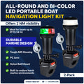LED Bi-Color & Anchor Navigation Light Kit, Rail Mount, Fold-Down - FO4824-4826-KIT - Five Oceans