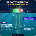 LED Bi-Color Navigation Light, Rail Mount, Fold-Down, Portable, 2NM - FO4824 - Five Oceans