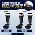 LED Anchor Navigation Light with Suction Cup, Battery-Powered - 2NM - FO4828 - Five Oceans