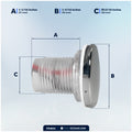 1-5/16" Round LED Thru-Hull Livewell / Courtesy Light, Warm White 16LM, 12V, 4-Pack - FO4832 - Five Oceans