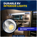LED Reading Light with USB-C Charging Port, Warm White, Touch Dimmer, Aluminum Housing, 200 LM, 10-30V - FO4842 - Five Oceans