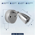 LED Reading Light with USB-C Charging Port, Warm White, Touch Dimmer, Aluminum Housing, 200 LM, 10-30V - FO4842 - Five Oceans