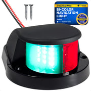 LED Bi-Color Bow Navigation Light, Black ABS Housing, IP67 Waterproof, 12-30V - FO4850 - Five Oceans