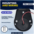 LED Bi-Color Navigation Light, Horizontal Mount, 12V DC, 2NM, Black - FO4850 - Five Oceans