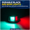 LED Bi-Color Navigation Light, Horizontal Mount, 12V DC, 2NM, Black