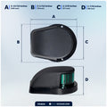 LED Bi-Color Navigation Light, Horizontal Mount, 12V DC, 2NM, Black - FO4850 - Five Oceans