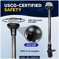 16" LED Anchor Navigation Light, Fold-Down, 12V DC - 2NM USCG Certified - FO4852 - Five Oceans
