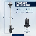 16" LED Anchor Navigation Light, Fold-Down, 12V DC - 2NM USCG Certified - Five Oceans