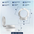 Hinged Rope Deck Pipe - Fits Up to 7/8" Rope, White Polymer Fiber - FO4858 - Five Oceans