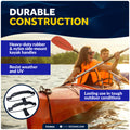 Kayak Side-Mount Handles with Bungee Paddle / Hook Holder, Black, 2-Pack - FO4862 - Five Oceans
