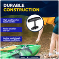 Kayak Handles with Cord & Pad Eye, Black, 2-Pack - FO4864 - Five Oceans