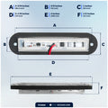 4" RGBW LED Recessed Strip Lights with Internal Driver, 12V, 2-Pack - FO4868 - Five Oceans