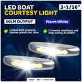 3" LED Surface-Mount Courtesy Light, Warm White, 12V, 2-Pack - FO4872 - Five Oceans