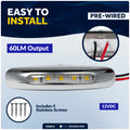 3" LED Surface-Mount Courtesy Light, Warm White, 12V, 2-Pack - FO4872 - Five Oceans