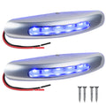 3" LED Surface-Mount Courtesy Light, Blue, 12V, 2-Pack - FO4874 - Five Oceans