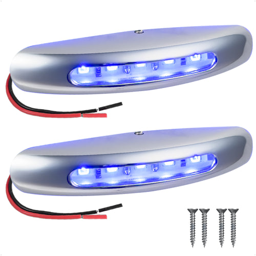 3" LED Surface-Mount Courtesy Light, Blue, 12V, 2-Pack