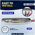3" LED Surface-Mount Courtesy Light, Blue, 12V, 2-Pack - FO4874 - Five Oceans