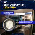 5" Surface-Mount LED Slim Dome / Ceiling Light, Warm White & Blue, 12V - FO4880 - Five Oceans