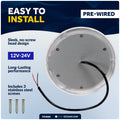 5" Surface-Mount LED Slim Dome / Ceiling Light, Warm White & Blue, 12V - FO4880 - Five Oceans
