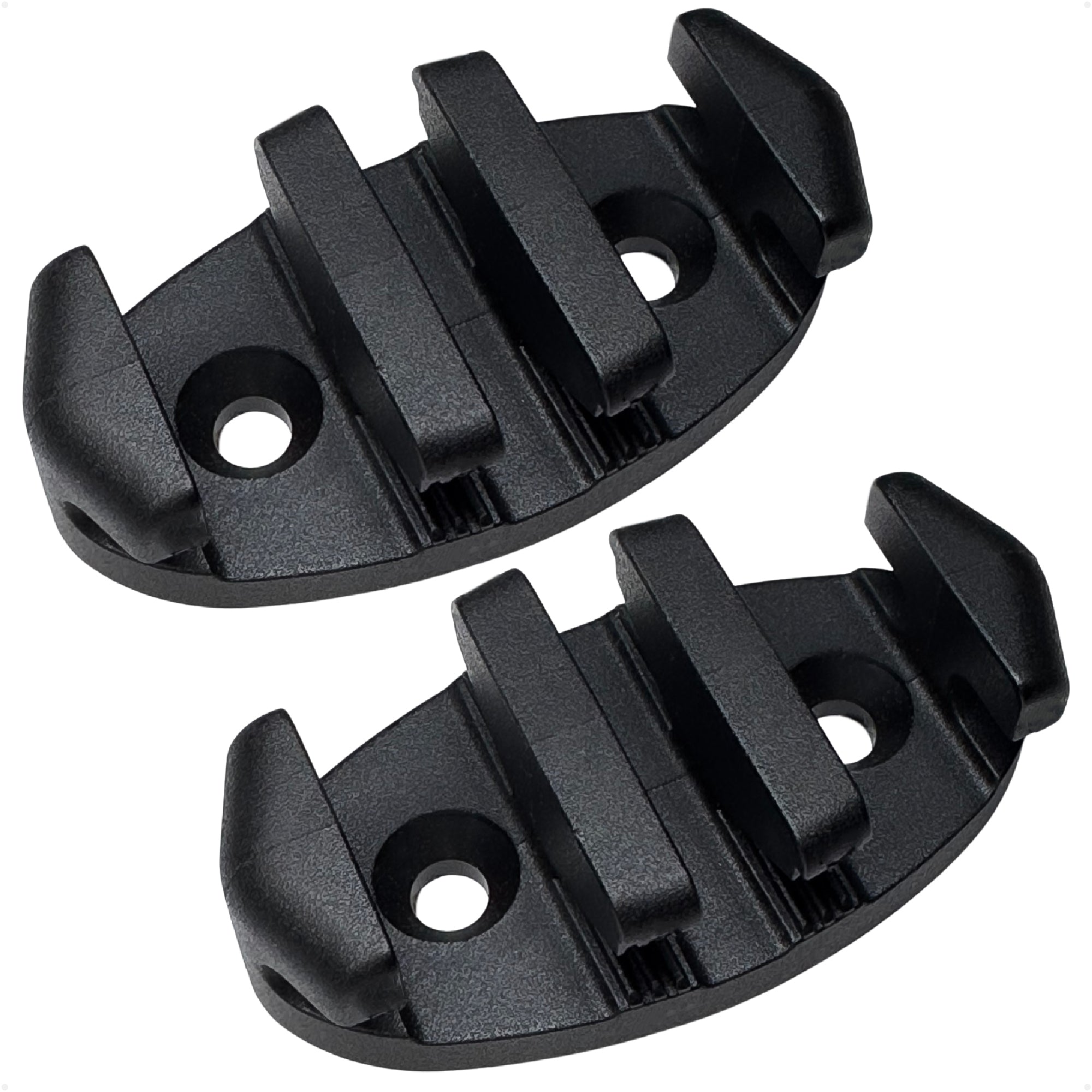 2-3/8" Kayak Zig Zag Anchor Cleat, Black Nylon, 2-Pack - FO4890 - Five Oceans