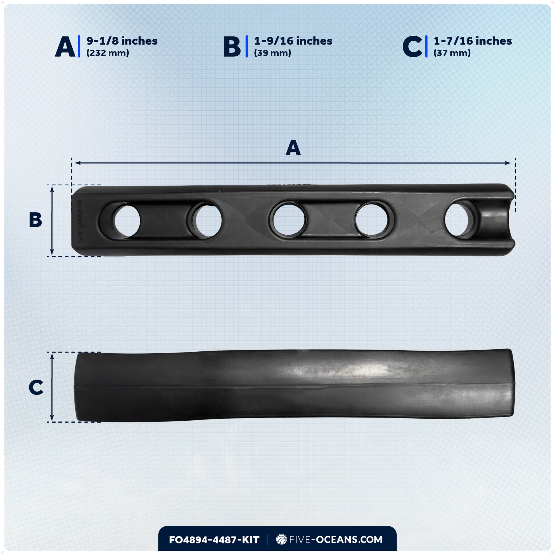 Boat Mooring Snubber Kit, 9/16" x 20' 3-Strand Ropes with 12" Eye Loop & EPDM Rubber Snubbers, 4-Pack - FO4894-4487-KIT - Five Oceans