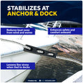Mooring Snubber for Dock Lines, Fits 5/8" - 11/16" Rope, Rubber, 2-Pack - FO4894-M2 - Five Oceans