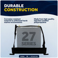 13" x 7" Group 27 Battery Tray with Hold-Down Strap, Black - FO4896 - Five Oceans