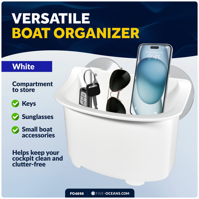 Storage Caddy Organizer, White - FO4898 - Five Oceans