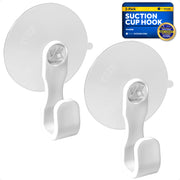 Suction Cup Hooks, White, 2-Pack - FO4900 - Five Oceans