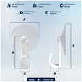 Suction Cup with Hook, White, 2-Pack - FO4900 - Five Oceans
