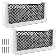 Boat Storage Net, White Frame, Black Elastic Netting, 9-7/8" x 4-1/2", 2-Pack - FO4902-M2 - Five Oceans