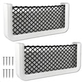 9-7/8" x 4-1/2" Storage Net, White Frame, Black Elastic Netting, 2-Pack - FO4902-M2 - Five Oceans