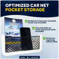 9-7/8" x 4-1/2" Storage Net, White Frame, Black Elastic Netting - FO4902 - Five Oceans