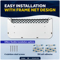 9-7/8" x 4-1/2" Storage Net, White Frame, Black Elastic Netting - FO4902 - Five Oceans
