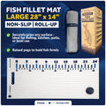 Fish Fillet Mat 28" x 14" - White