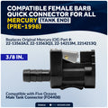 3/8" Fuel Connector for Mercury Outboard Motors & Tanks (Pre-1998) - FO4910 - Five Oceans