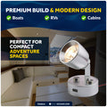 LED Reading Light with USB-C Port, Touch Dimmer, Warm White, Aluminum Housing, 200 LM, 10-28V DC - FO4914 - Five Oceans