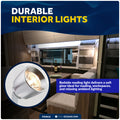 LED Reading Light with USB-C Port, Touch Dimmer, Warm White & Red, Aluminum Housing, 200 LM, 10-28V DC