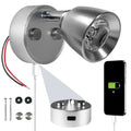 LED Reading Light with USB-C Port, Touch Dimmer, Warm White & Red, Aluminum Housing, 200 LM, 10-28V DC