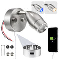 LED Reading Light with USB-C Port, Touch Dimmer, Warm White & Blue, Aluminum Housing, 200 LM, 10-28V DC