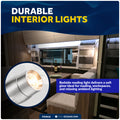LED Reading Light with USB-C Port, Touch Dimmer, Warm White & Blue, Aluminum Housing, 200 LM, 10-28V DC
